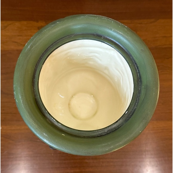🌟HP🌟VTG 1970s Arnel's Green Ceramic Neoclassical Planter Urn Made in USA - Picture 6 of 12